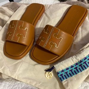 Tory Burch Double T Slides